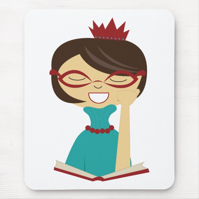 Bookworm Princess Mousepad para Crianças (Frente)