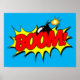 Boom - Sinal de banda desenhada / Poster