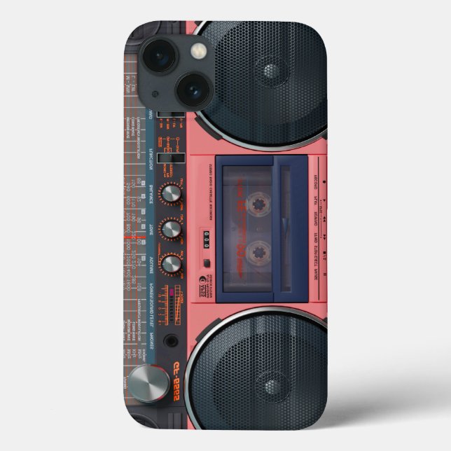 Boombox Ghettoblaster capas de iphone retrorreflec (Verso)