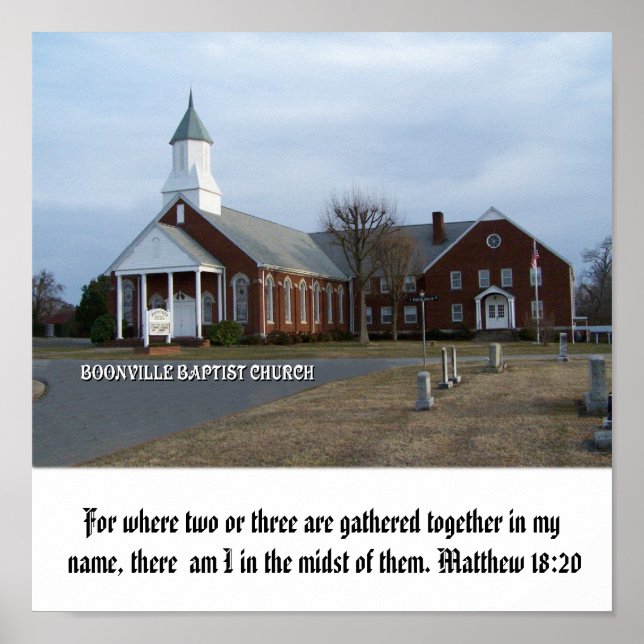 BOONVILLE BAPTIST CHURCH POSTER (Frente)