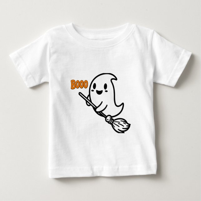 Booo spooky One Halloween Ghost Baby T-Shirt (Frente)