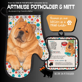 BOOPS RUB smooth chow Oven Mitt and Pot Holders