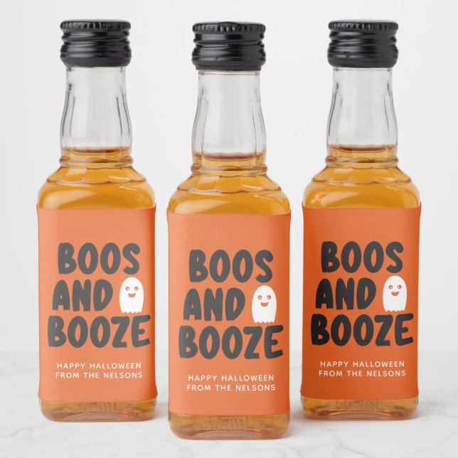 Boos e Booze Adultos Halloween Laranja Fantasma (Garrafas)