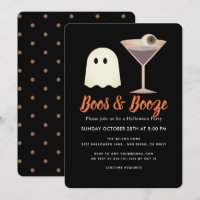 Boos e Booze - Convite para o Dia das Bruxas do Co