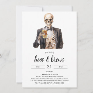 Boos e Breve Convite de festas Adulto do Dia das B