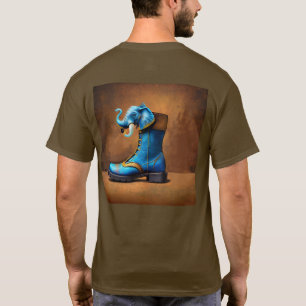 Boot Elefante Boot homens marrom camiseta traseira