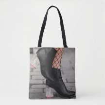 Booted & Bold Ankle Boot Tote Bag
