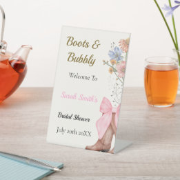 Boots and Bubbly Bridal Shower Welcome