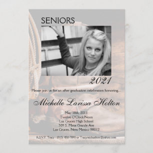 Boots do cowboy de convite para Festa de formatura