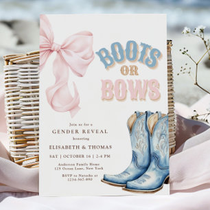 Boots ou Arcos Gênero Revelar Convite
