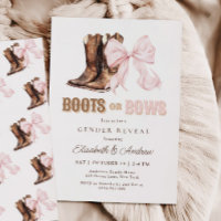 Boots ou Arcos Gênero Revelar Convite