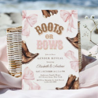 Boots ou Arcos Gênero Revelar Convite