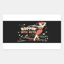Boppin' com adesivo Beth