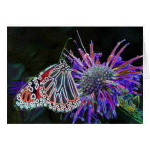 Borboleta abstrata no cartão da arte da natureza