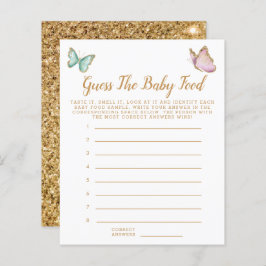 Borboleta Adivinha Jogo Do Chá Da Comida Do Bebê