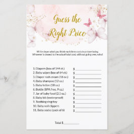 Borboleta adivinha o preço certo dos jogos de chá