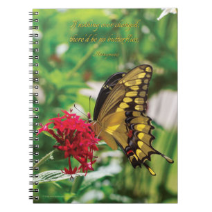 Borboleta amarela III - caderno espiral