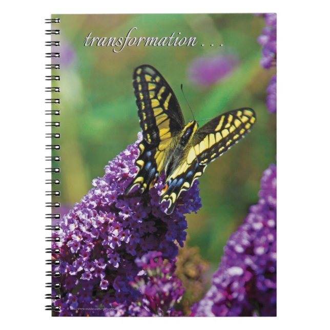 Borboleta amarela mim - caderno espiral (Frente)