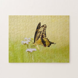 Borboleta Amarela Quebra-cabeça de Arte Natural de