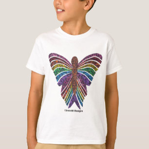 Borboleta Arco-íris (branca) - Camiseta Masculina