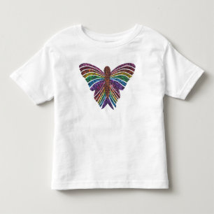 Borboleta Arco-íris (branca) - Camiseta para crian