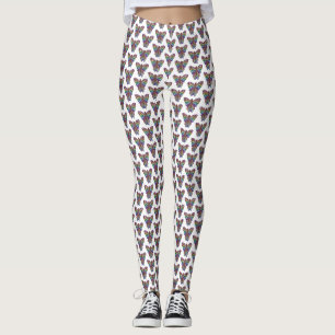 Borboleta Arco-íris (branca) - Leggings