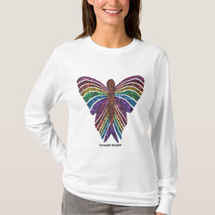 Borboleta Arco-íris (m) - Camiseta Manga L Feminin