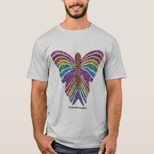 Borboleta Arco-íris (vívida) - Camiseta Leve Mascu