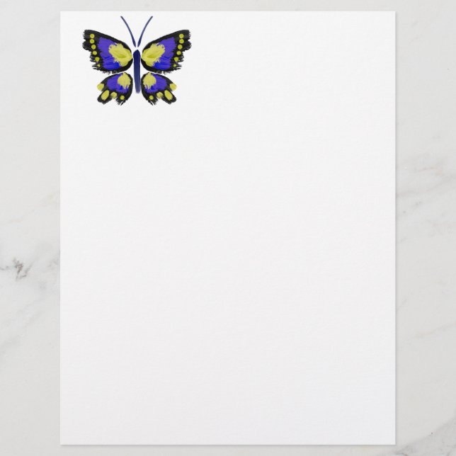 Borboleta Azul e Amarela (Frente)