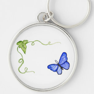 Borboleta Azul e Chaveiro Verde