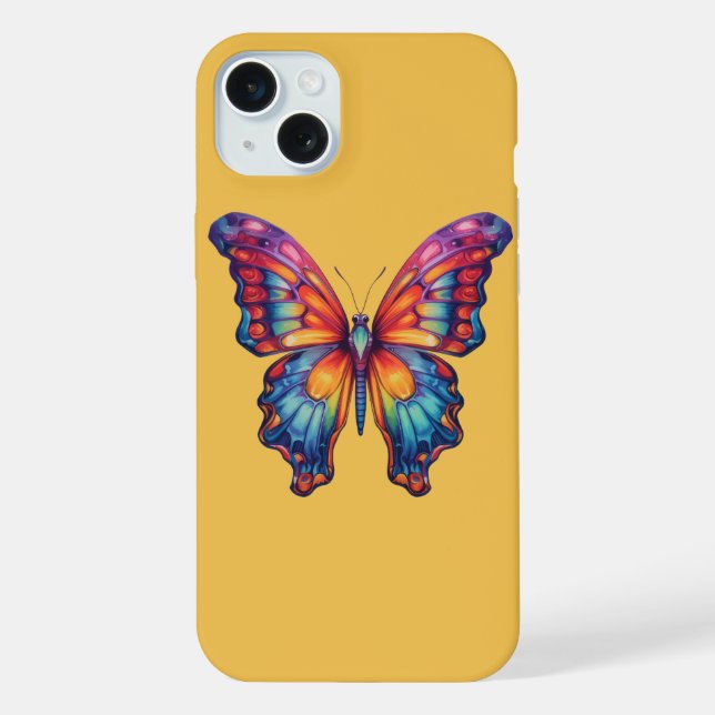 Borboleta Azul Laranja Asas (Verso)