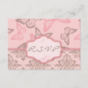 Borboleta Beija Petal Aniversário RSVP Cartão 2