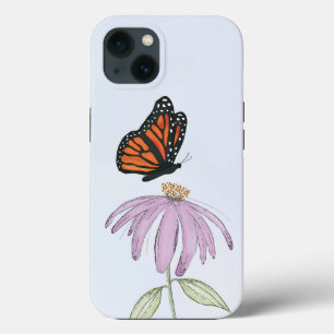 Borboleta Botânica e Natureza Floral Púrpura