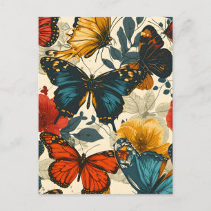 Borboleta Caleidoscópio: Cartão Postal Antigo