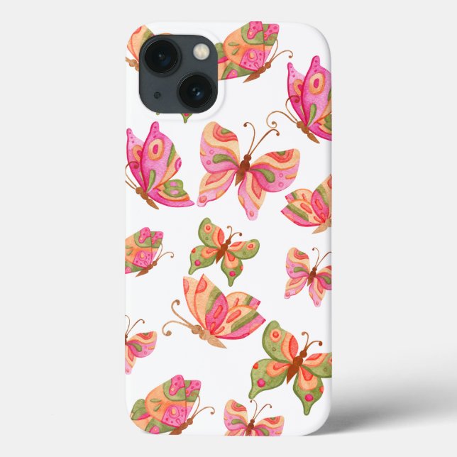 'Borboleta Colorida Caprichosa' Modelo iPhone 13  (Verso)