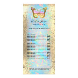 borboleta colorida no cartão faux gold foil rack