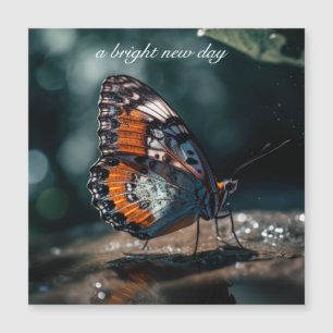 Borboleta com reflexo de água à luz do sol