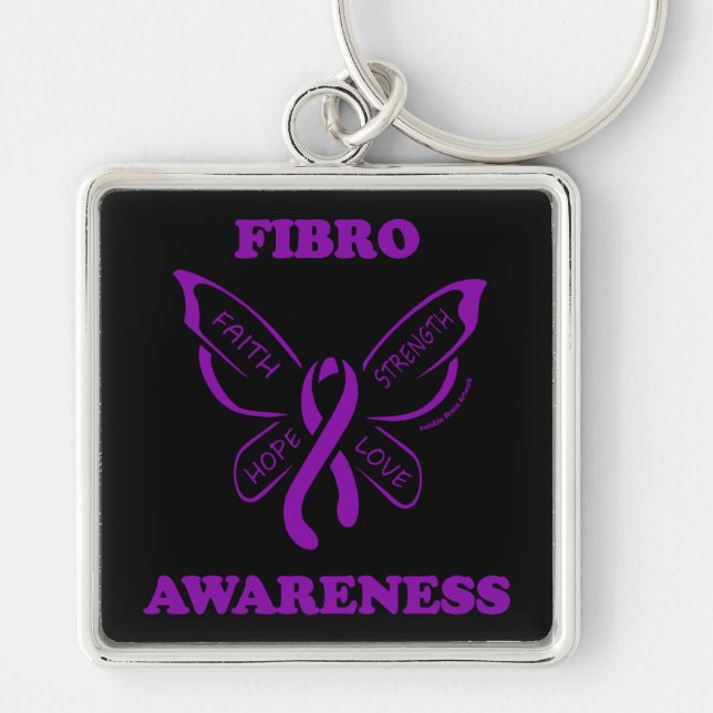 Borboleta/Consciência...Fibro Chaveiro (Frente)