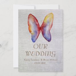 Borboleta, Convite para Casamento de Canvas Russas