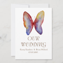 Borboleta, Convite para Casamento Elegante
