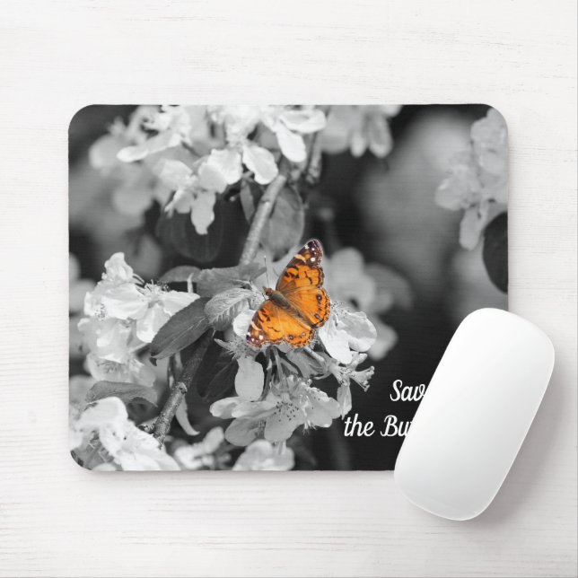 Borboleta-Dama Americana No Blossom Mouse Pad (Com mouse)