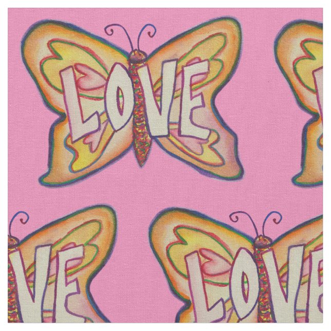 Borboleta de amor Material de Tecido do Word Inspi (Detalhe)