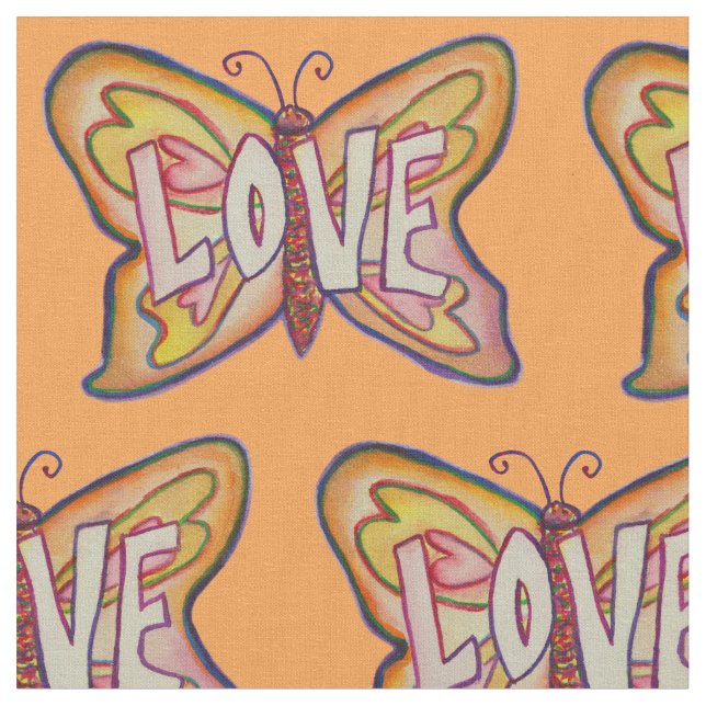 Borboleta de amor Material de Tecido do Word Inspi (Detalhe)