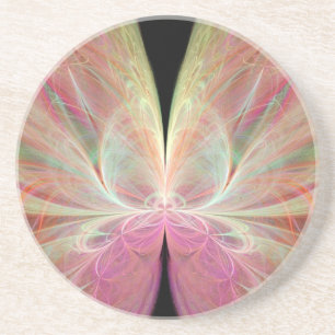 Borboleta de Pastel na Porta copos Sandstone Abstr