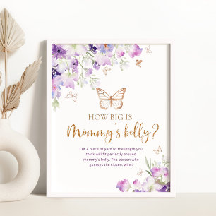 Borboleta de tamanho é poster de jogo de barriga 