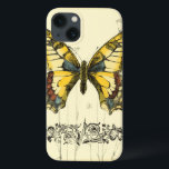Borboleta Decorativa com flores selvagens<br><div class="desc">Uma borboleta decorativa de cor brilhante é o objeto desta peça de Jennifer Goldberger. As flores silvestres são desenhadas nas laterais e por baixo da enorme borboleta. Uma bela borda pastel completa a cena. Peça seu impressão hoje!</div>