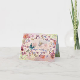 Borboleta e Cartão de Nota Botânica Ilustrados