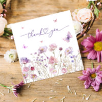 Borboleta e Cartões de agradecimentos de Chás de f