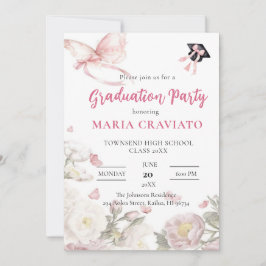Borboleta e Convite para Festas de formatura Flora