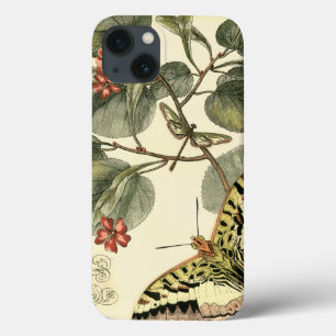 Borboleta e Dragonfly com Flores Vermelhas